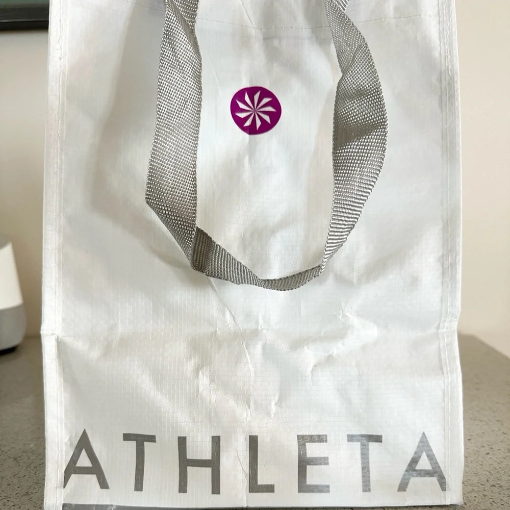 ATHLETA WHITE SHOPPER BAG
